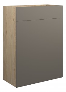 Adula Standard WC Unit 600mm Matt Stone (Oak Cabinet) [PLUM110704]