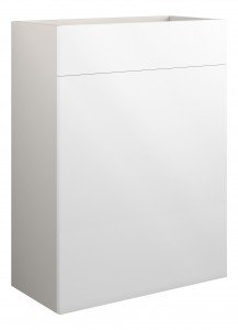 Adula Standard WC Unit 600mm White Gloss (Grey Cabinet) [PLUM110419]