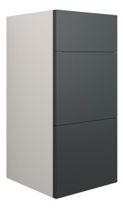 Adula Standard 3 Drawer Unit 300mm Matt Graphite Grey (Grey Cabinet) [PLUM110463]