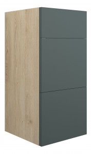 Adula Standard 3 Drawer Unit 300mm Matt Green (Oak Cabinet) [PLUM110748]