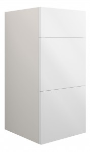 Adula Standard 3 Drawer Unit 300mm White Gloss (Grey Cabinet) [PLUM110392]