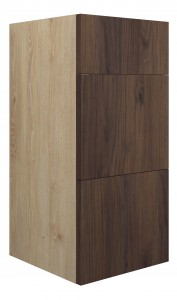 Adula Standard 3 Drawer Unit 300mm Warm Walnut (Oak Cabinet) [PLUM110819]