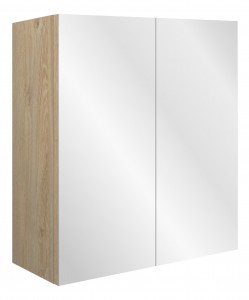 Adula Mirrored Wall Unit 600mm Havana Oak (Oak Cabinet) [PLUM110636]