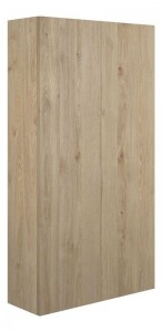 Adula Slim Wall Mounted Storage Unit (2 Door) 600mm Havana Oak (Oak Cabinet) [PLUM110642]