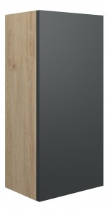 Adula Slim Base Unit 300mm (Single Door) Matt Graphite Grey (Grey Cabinet) [PLUM110457]