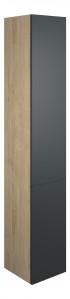 Adula Tall Unit (2 Door) 1760mm Matt Graphite Grey (Oak Cabinet) [PLUM110467]