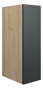 Adula Toilet Roll Unit 200mm Matt Graphite Grey (Oak Cabinet) [PLUM110455]