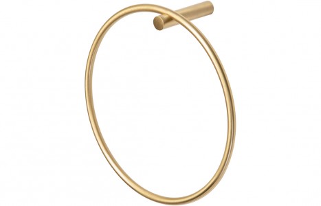 Bologna Towel Ring 200mm Brushed Brass [PLUM105480]