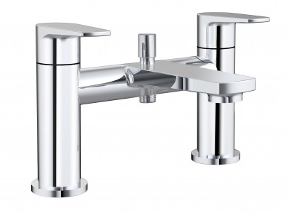 Caserta Bath & Shower Mixer Tap with Wall Bracket Chrome [PLUM105742]