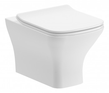 Chieta Rimless Comfort Height Back-To-Wall WC Pan & Soft Close Seat [PLUM108881]