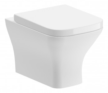 Chieta Rimless Comfort Height Back-To-Wall WC Pan & Wrapover Seat [PLUM108882]