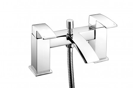 Cosenza Bath & Shower Mixer Tap with Hose Handset & Bracket Chrome [PLUM105690]