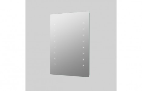 Favara Rectangular LED Mirror 600 x 400mm Battery-Operated [PLUM106248]