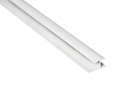 Fibo H-Shaped Stacking Porfile 2400mm White PVC [DIWW0454]