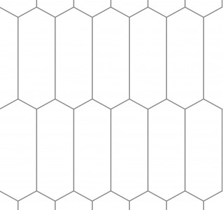 Fibo Urban Aqualock Wall Panel 2400 x 600mm (2 Pack) (Hexagonal Effect 280x100mm) Denver White [DIWW0364]