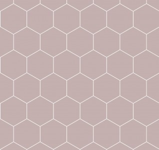 Fibo Urban Aqualock Wall Panel 2400 x 600mm (2 Pack) (Hexagonal Effect 120x100mm) Dusky Pink [DIWW0378]