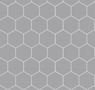 Fibo Urban Aqualock Wall Panel 2400 x 600mm (2 Pack) (Hexagonal Effect 120x100mm) Medium Grey [DIWW0366]