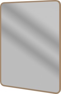Isso Rectangular Mirror 800 x 600mm Brushed Bronze [PLUM106268]