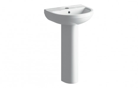 Lodi 500mm Basin & Full Pedestal White [PLUM1822]