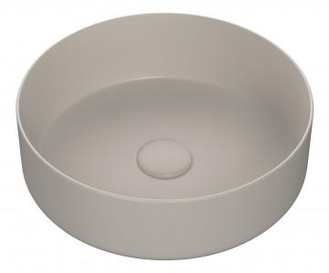 Lucca Ceramic Round Washbowl & Waste 355mm Matt Latte [PLUM109915]