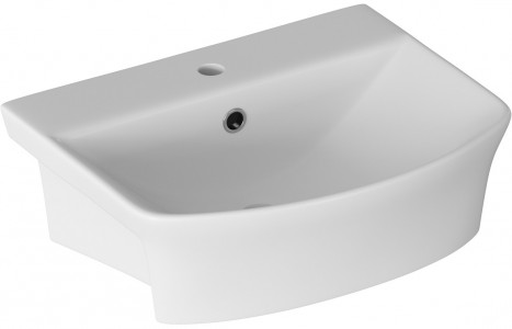 Sicily Semi-Recessed Basin 500 x 400mm White [PLUM104933]