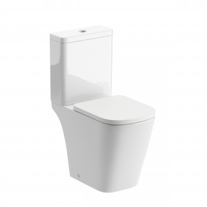 Treviso Rimless Comfort Height CC Open Back WC Pan Cistern & Soft Close Seat [PLUM106145]