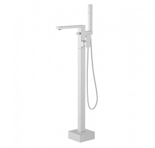 Zocca Floor Standing Bath & Shower Mixer Tap Chrome [PLUM105736]