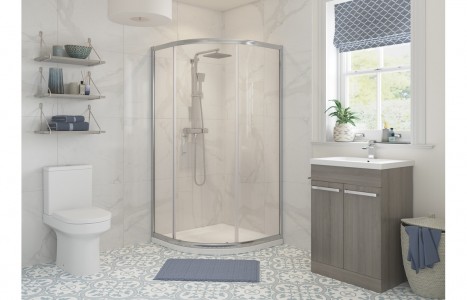 Corato 800mm 1 Door Quadrant [PLUM101430]