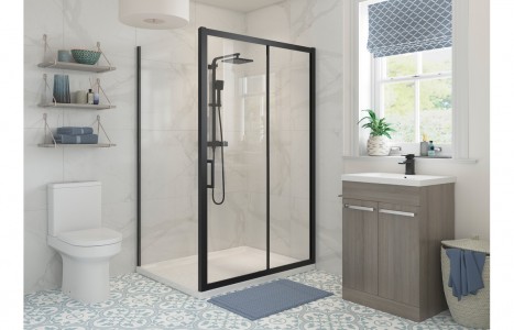 Corato Matt Black 800mm Side Panel [PLUM104942]
