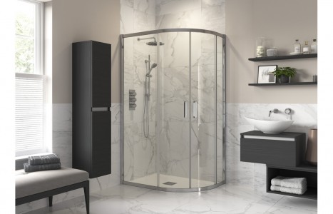 Imola 1000x800mm 2 Door Offset Quadrant [PLUM3825]