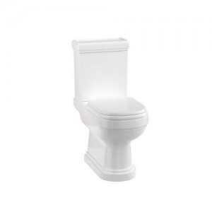 Burlington RIV9 Riviera Close Coupled Open Back WC Pan 420 x 357mm White (Cistern & Toilet Seat NOT Included)