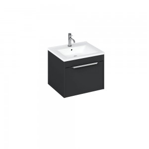 Britton S55SDG Shoreditch 550mm Wall Mounted Vanity Unit with Single Drawer Matt Grey (Basin & Brassware NOT Included)