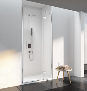 MERLYN S6F1500RECH Series 6 Framless Hinged Shower Door 1500mm with In-Line Panel for Recess Fitting