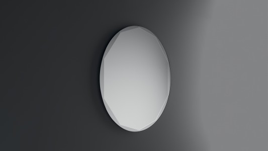 Inda Shaped Mirror with Polished Bevelled Edge 80 x 60cm [S810013]