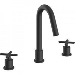 Heritage Salcombe 3 Taphole Basin Mixer Matt Black [TSACBL06]