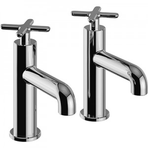 Heritage Salcombe Basin Pillar Taps Chrome [TSACC00]