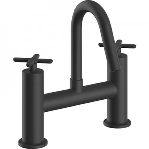 Heritage Salcombe Bath Filler Matt Black [TSACBL07]