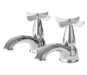 Utopia Salino Hot & Cold Basin Taps [BRS00202]