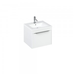 Britton SHR055 Shoreditch Note 550mm Basin 1 Taphole White (Basin Unit & Brassware NOT Included)