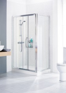 Lakes LK1SP075W Classic 6mm Framed Side Panel 750x1850mm White Frame (Shower Doors NOT Included)