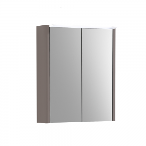 Imex Ceramics SU50TDMCMA Suburb Two Door Mirror Cabinet Light & Socket 500mm Matt Ash