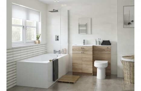 1810x810mm One-Piece Bath Panel - White Gloss [PLUM3488]