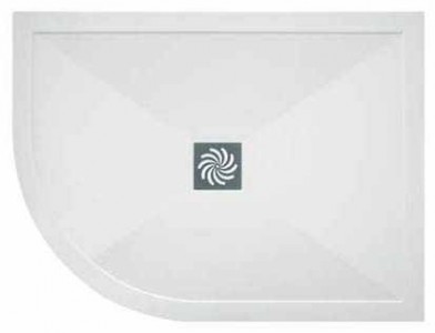 TM UK Symmetry Left Hand Offset Quadrant Shower Tray 1100x800mm White [T251100X800QLH]