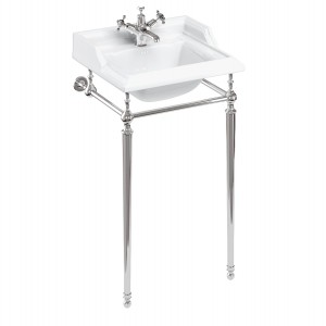 Burlington T52CHR Basin Wash Stand (for Classic Square Basin) Chrome (Basin NOT Included)
