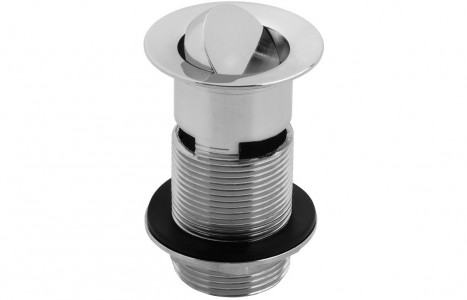 Slotted Flip Plug Basin Waste - Chrome [PLUM105720]