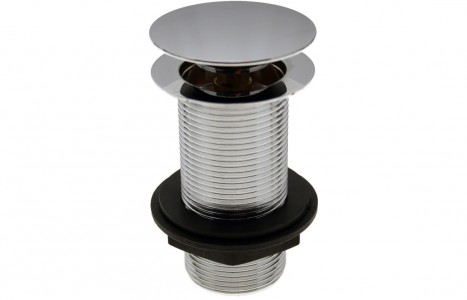 Unslotted Mushroom Basin Waste (1 1/4 inch) - Chrome [PLUM105719]