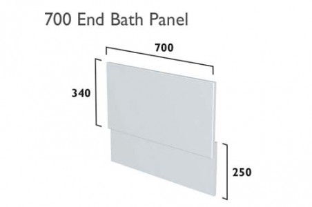 Tavistock TBP07SKN Calm 700mm Bath End Panel - Kona Wood