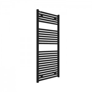 Tissino Hugo2 Electric Towel Radiator with Temperature Regulating Element 1212 x 500mm Matt Black [THU-604-MN]