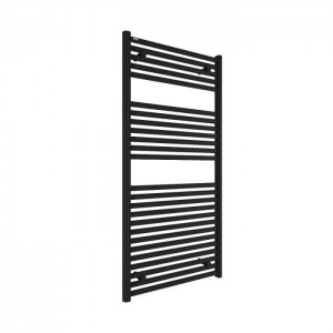 Tissino Hugo2 Electric Towel Radiator with Temperature Regulating Element 1212 x 600mm Matt Black [THU-605-MN]