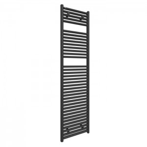 Tissino Hugo2 Towel Radiator (for Central Heating) 1652 x 400mm Anthracite [THU-111-AN]